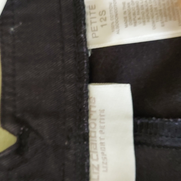 Woman pant, Liz Claibornec 12S, black. 100% cotton - Picture 3 of 7